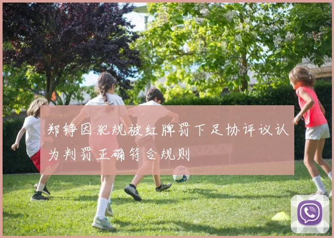 郑铮因犯规被红牌罚下足协评议认为判罚正确符合规则